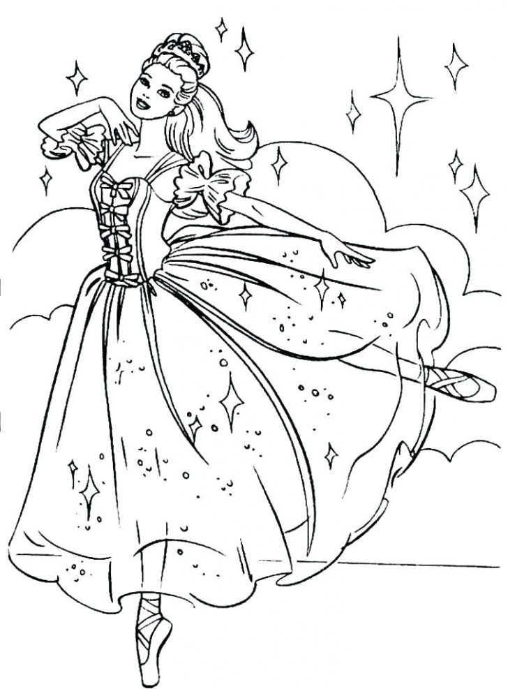 728x987 Coloring Pages Ballerina Princess