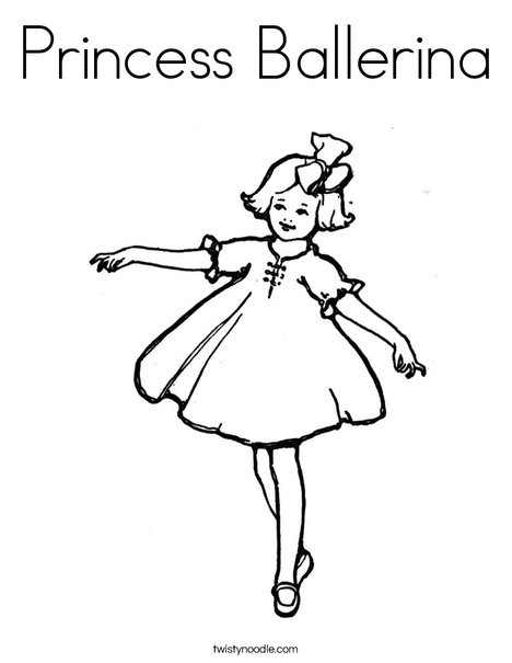 468x605 Princess Ballerina Coloring Page