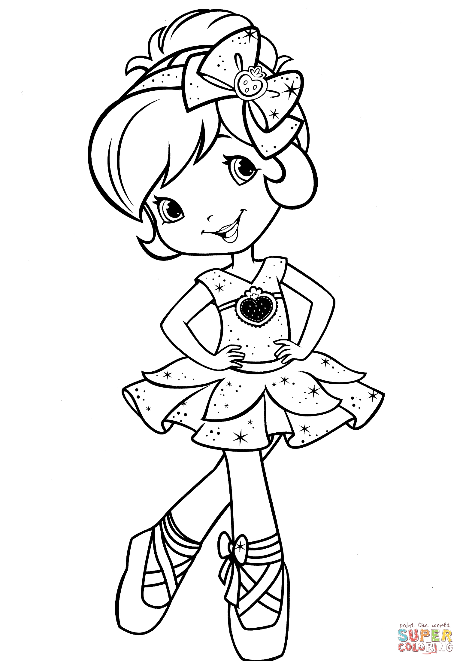 1532x2200 Strawberry Shortcake Ballerina Coloring Page At Ballerina Coloring