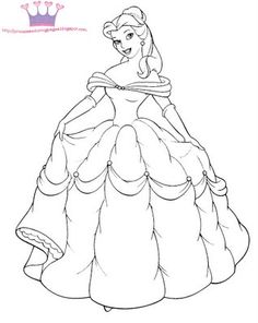 236x296 Disney Princess Belle Coloring Page Free Download
