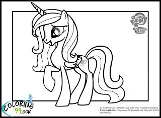 320x235 Princess Cadence Coloring Pages Pony