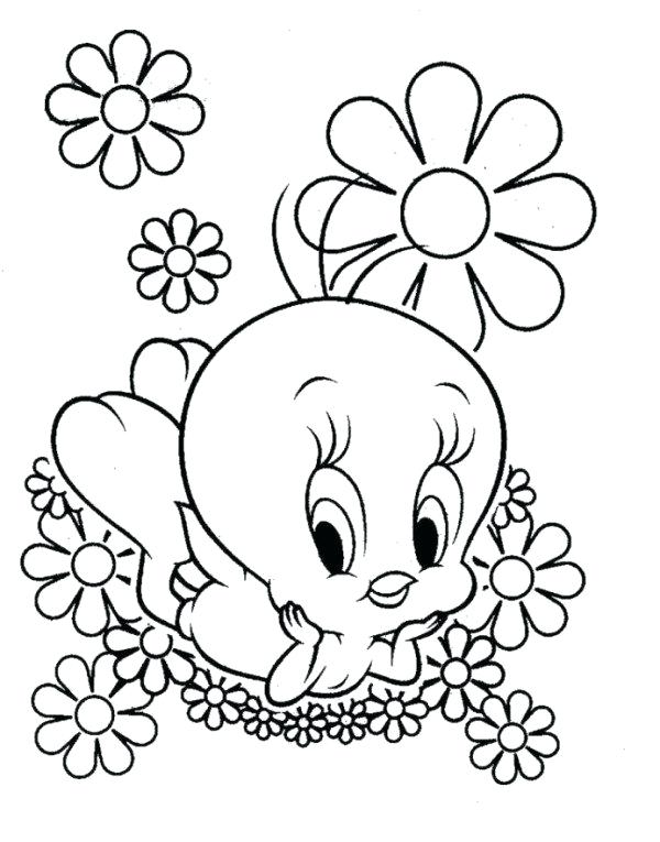 600x765 Disney Cartoon Coloring Pages Baby Flower Coloring Page Disney