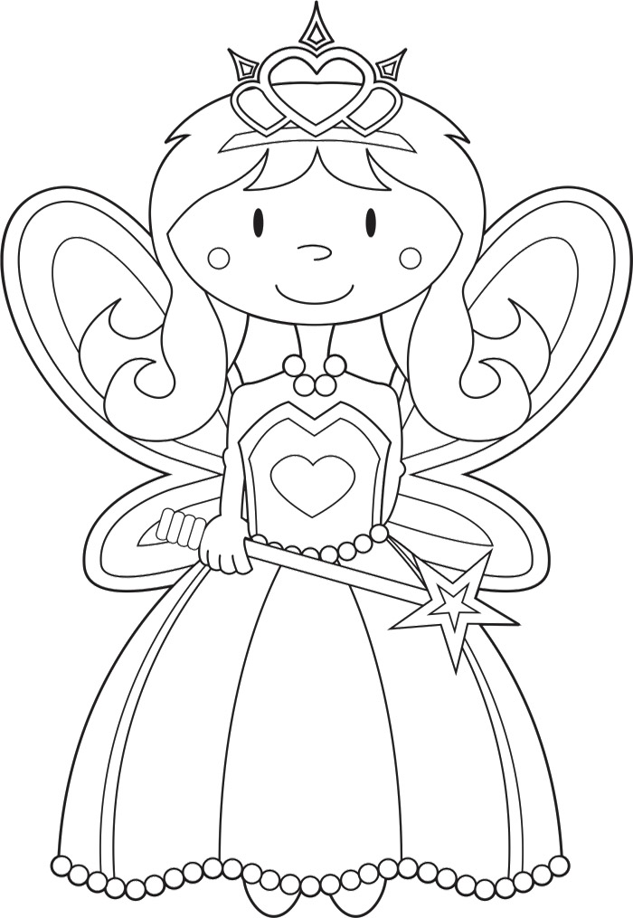 700x1015 Fairy Princess Coloring Pages Fairy