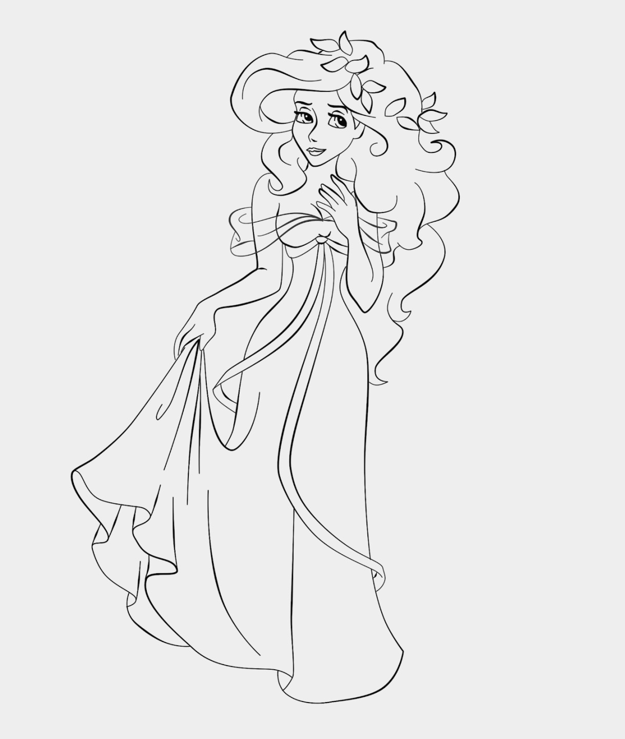 1218x1440 Awesome Disney Princesses Cartoon Coloring Pages