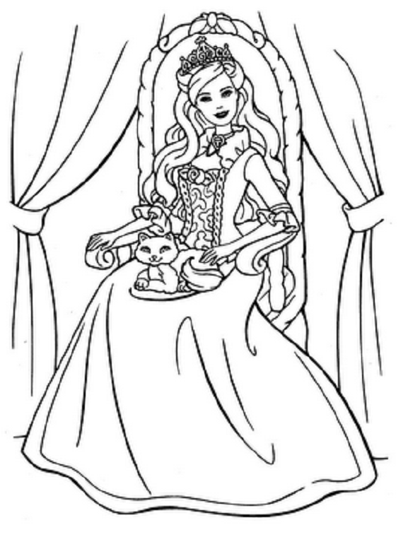 577x760 Princess Coloring Pages