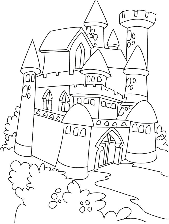 720x954 Princess Castle Coloring Page Castle And Princess Coloring Pages