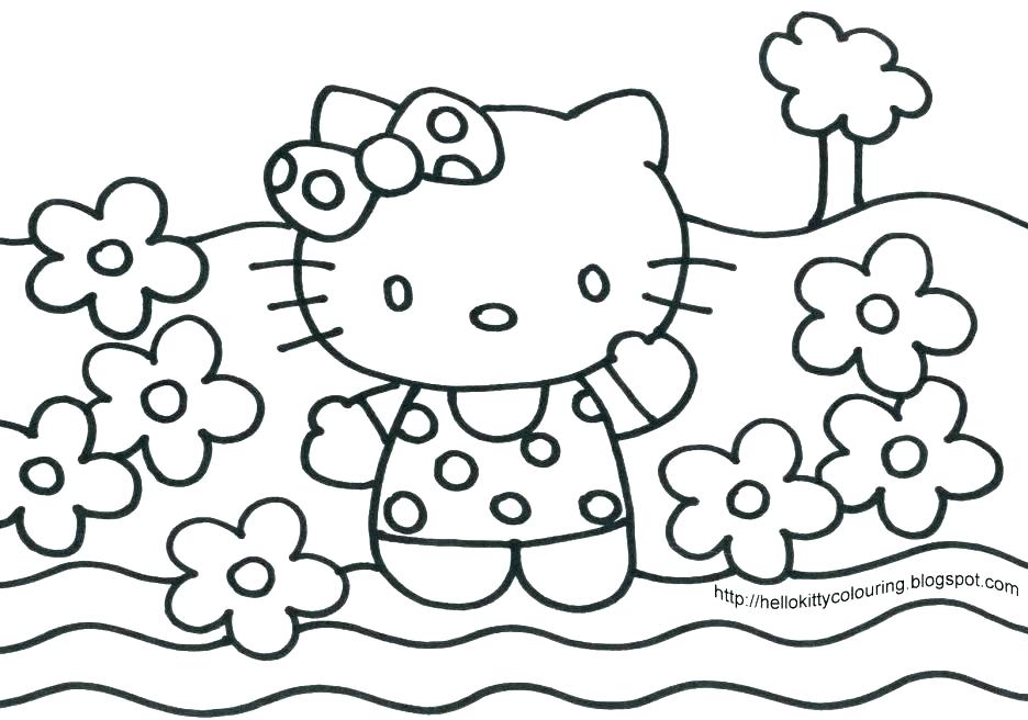 936x656 Halloween Cat Coloring Page Free Printable Hello Kitty Coloring