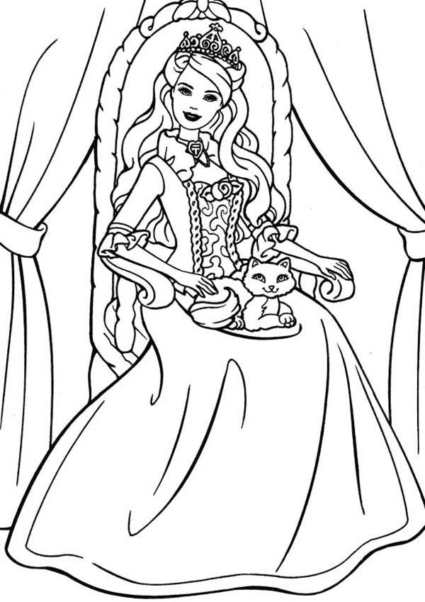 600x849 Princess Cat Coloring Pages Princess Cat Coloring Page Coloring