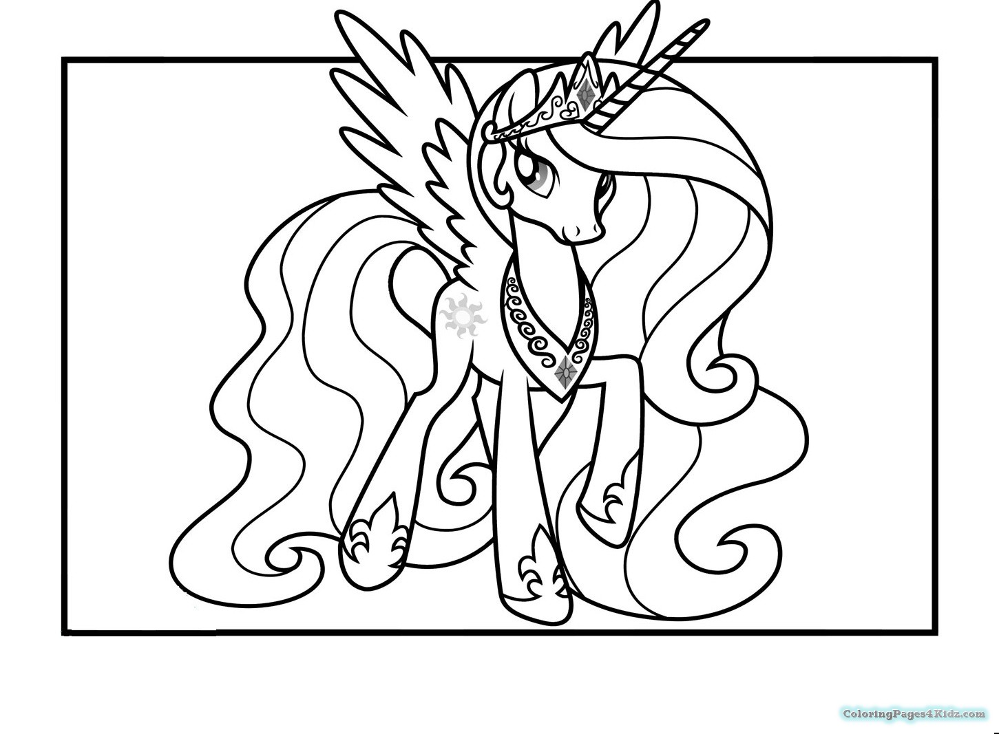 1451x1067 My Little Pony Princess Celestia Coloring Pages Coloring Pages