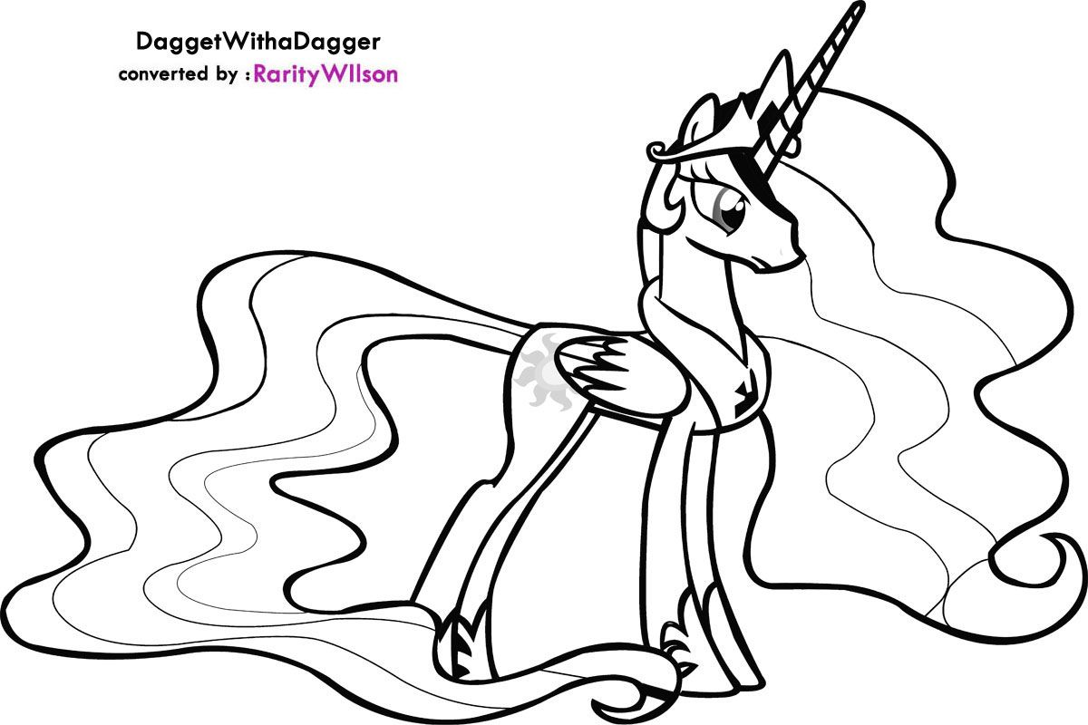 1200x800 Mlp Printable Coloring Pages Princess Celestia Colouring Pages