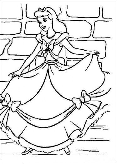 374x525 Princess Cinderella Color Pages Printable Cinderella And Her
