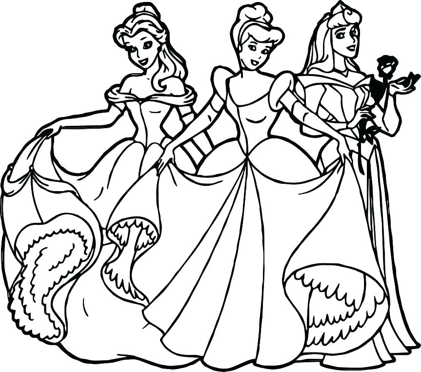863x763 Princess Coloring Pages Online Princess Coloring Pages Online