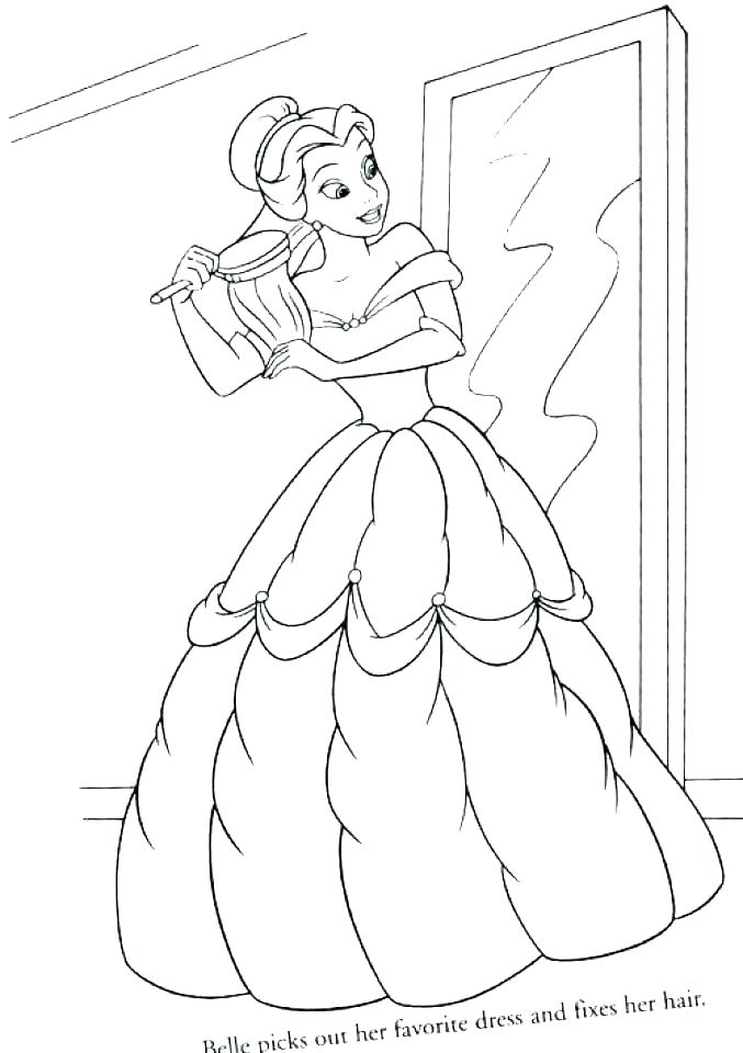 677x960 Belle Coloring Pages Belle Princess Coloring Pages Princess Belle