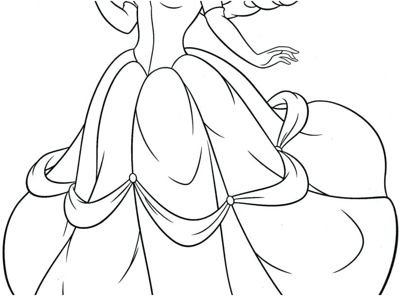827x609 Belle Coloring Sheets Princess Coloring Pages Capture Belle