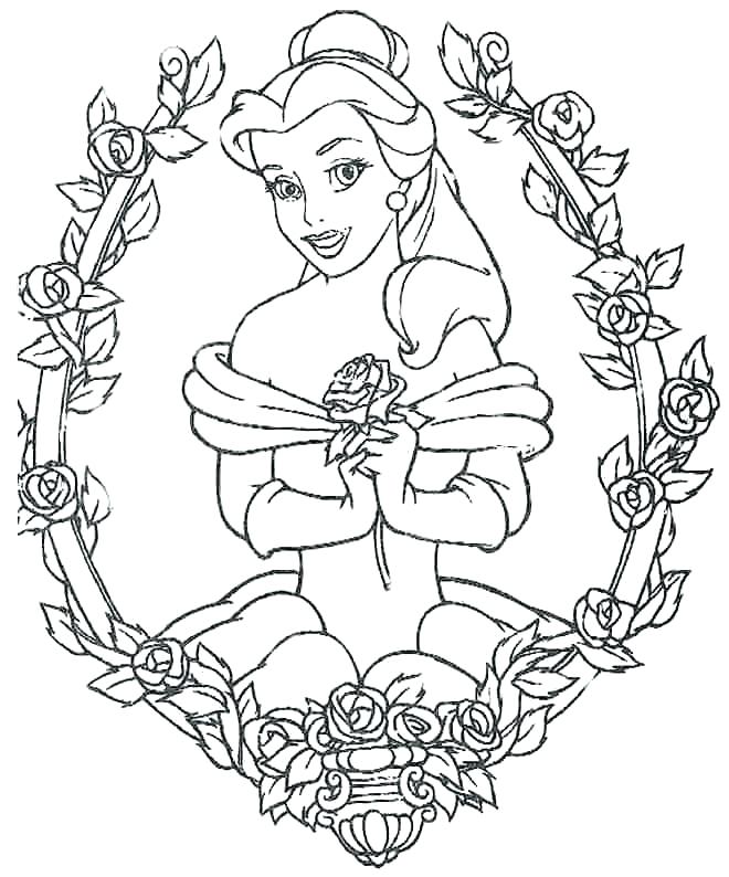 660x794 Disney Princess Belle Coloring Pages