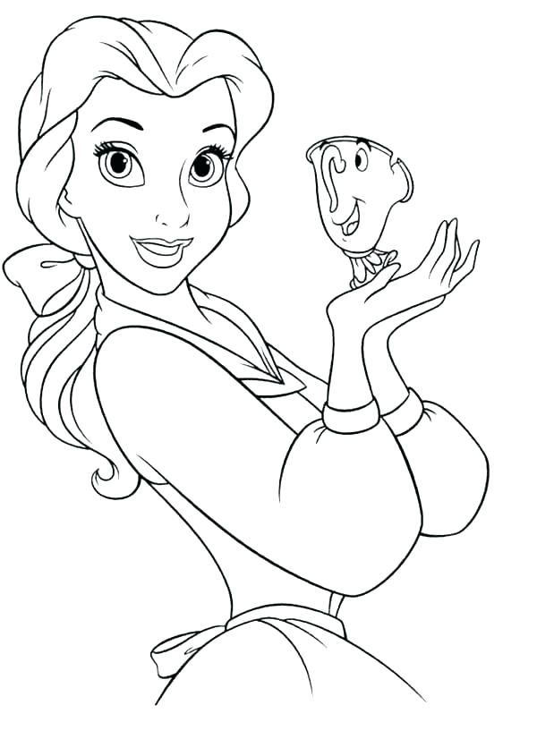 600x826 Belle Coloring Page Princess Coloring Page Princess Coloring Books