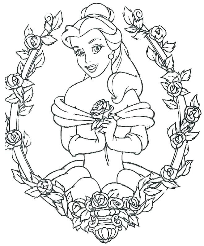 660x794 Full Page Disney Princess Coloring Pages Belle Packed Colouring