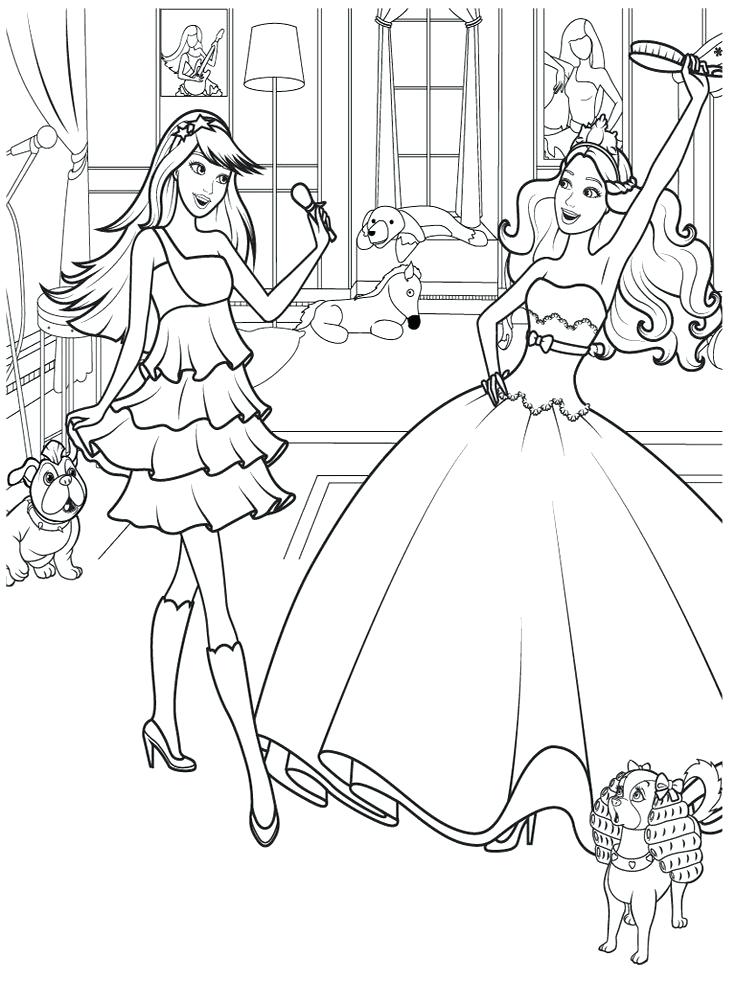 736x981 Barbie Princess Coloring Pages For Girls Color Bros Free Coloring
