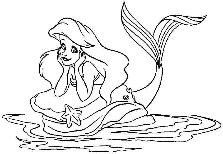 940x650 Kids Coloring Pages Princess Ariel For Color Bros Prixducommerce