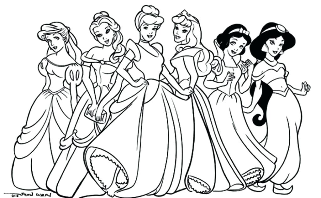 1024x633 Princess Coloring Pages For Kids Free Princess Coloring Pages
