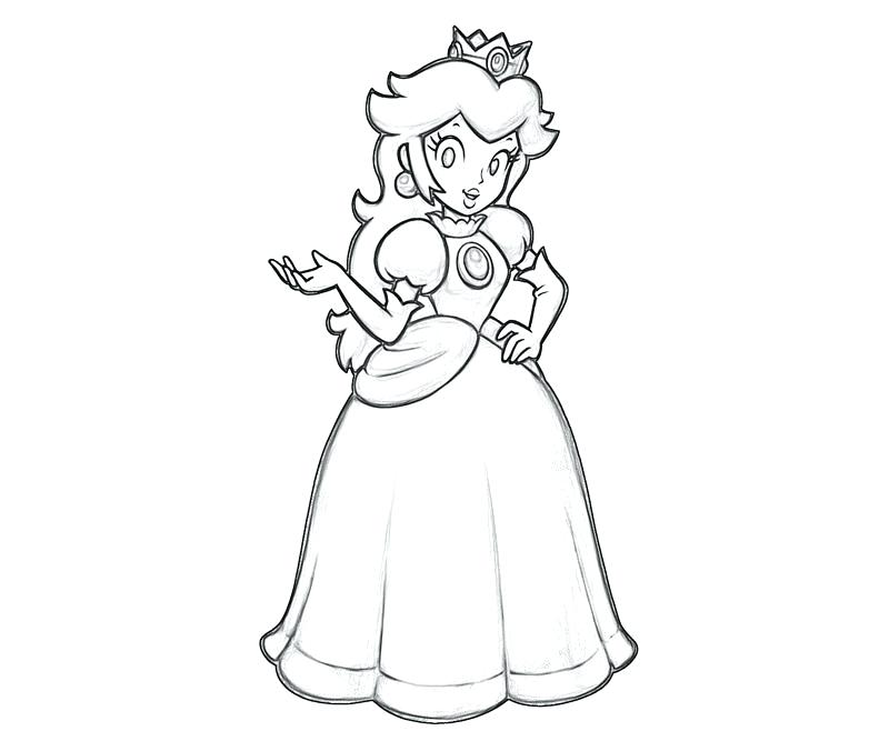 800x667 Princess Daisy Coloring Pages Princess Peach Coloring Pages Free