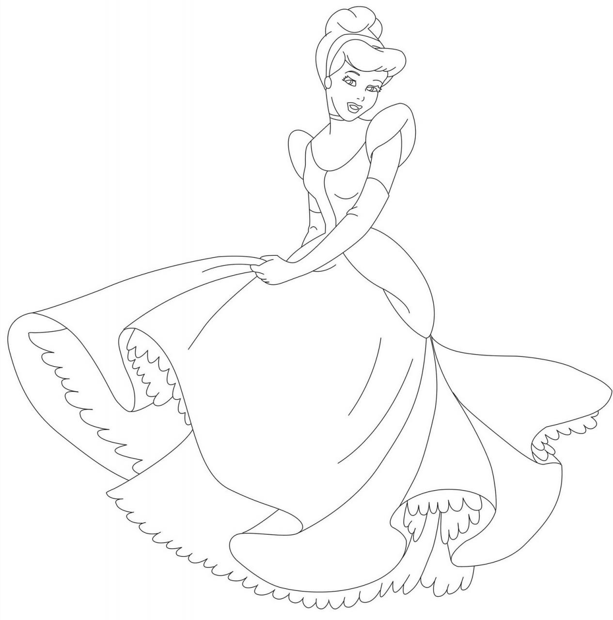 1265x1280 Disney Princess Cinderella Coloring Pages Prin Coloring Page