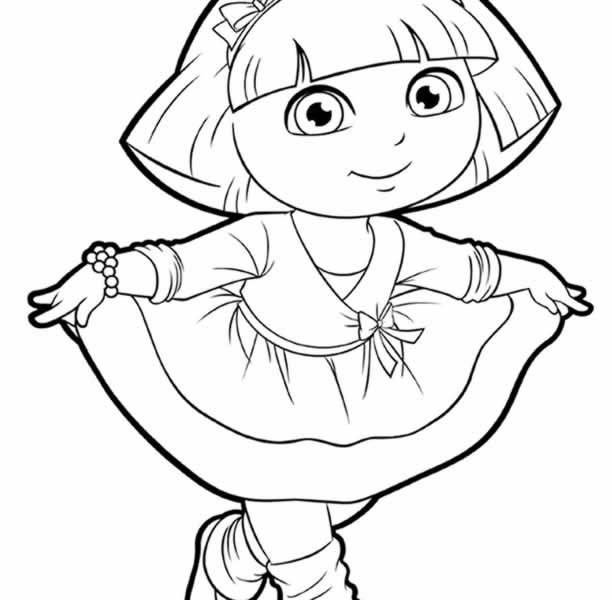 612x600 Princess Dora Coloring Pages Coloring Pages Dora Coloring Lots