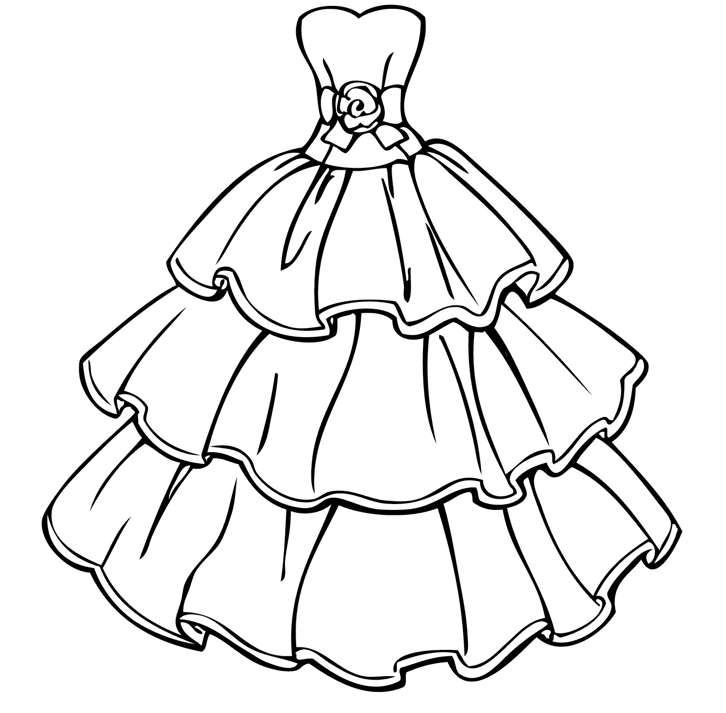 1483x1457 Princess Dress Coloring Pages To Print Free Coloring Sheets