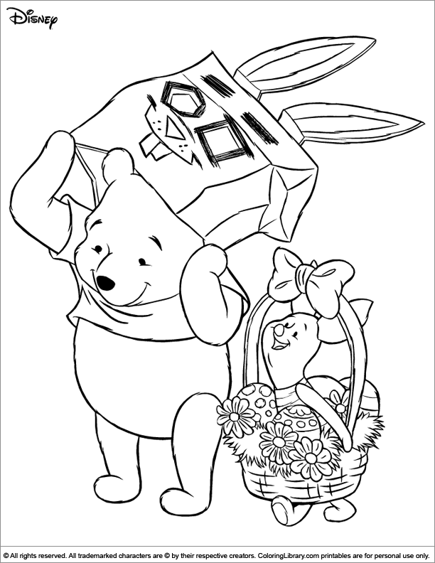 612x792 Disney Easter Coloring Pages