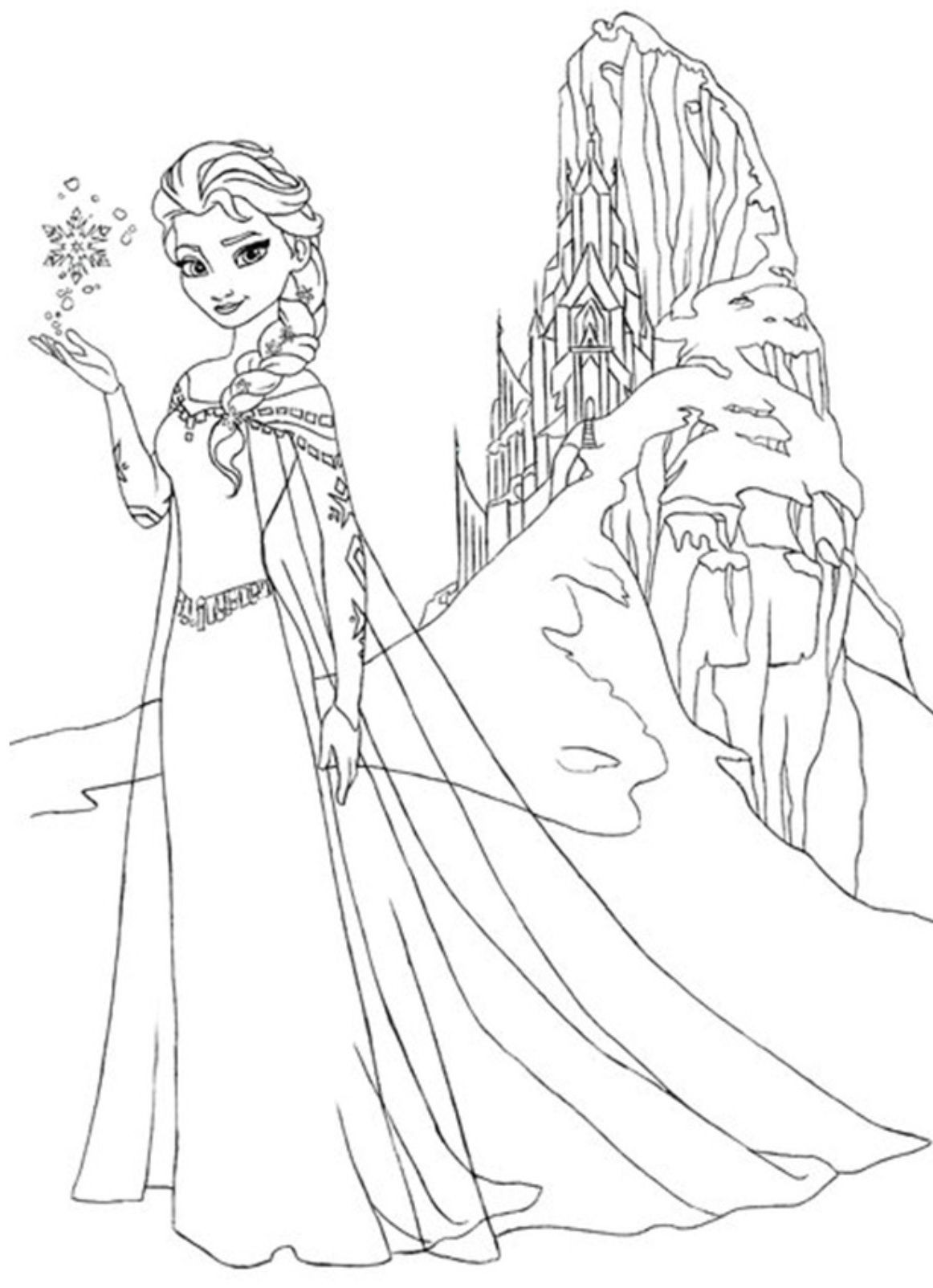 1162x1604 Princess Elsa Coloring Page Wagashiya