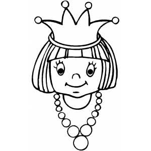 300x300 Princess Face Coloring Sheet