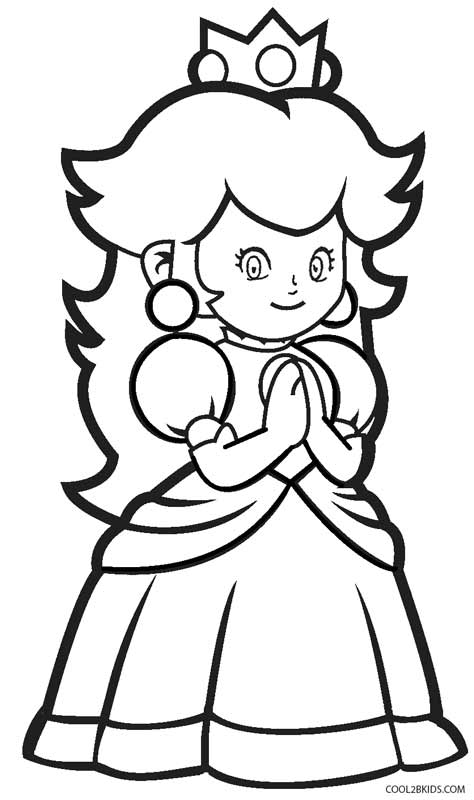 474x800 Printable Princess Peach Coloring Pages For Kids