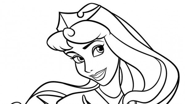 600x338 Printable Princess Aurora For Girls Coloring Page
