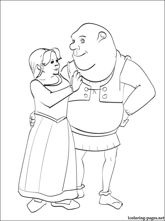 560x750 Shrek And Princess Fiona Coloring Page Coloring Pages