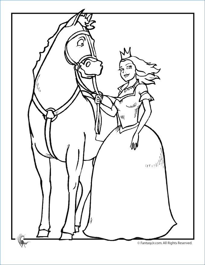 680x880 Cute Horse Coloring Page