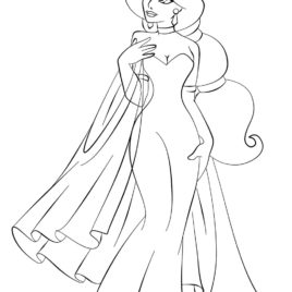 268x268 Disney Princess Jasmine Coloring Pages Dress Best Pages Adult Baby