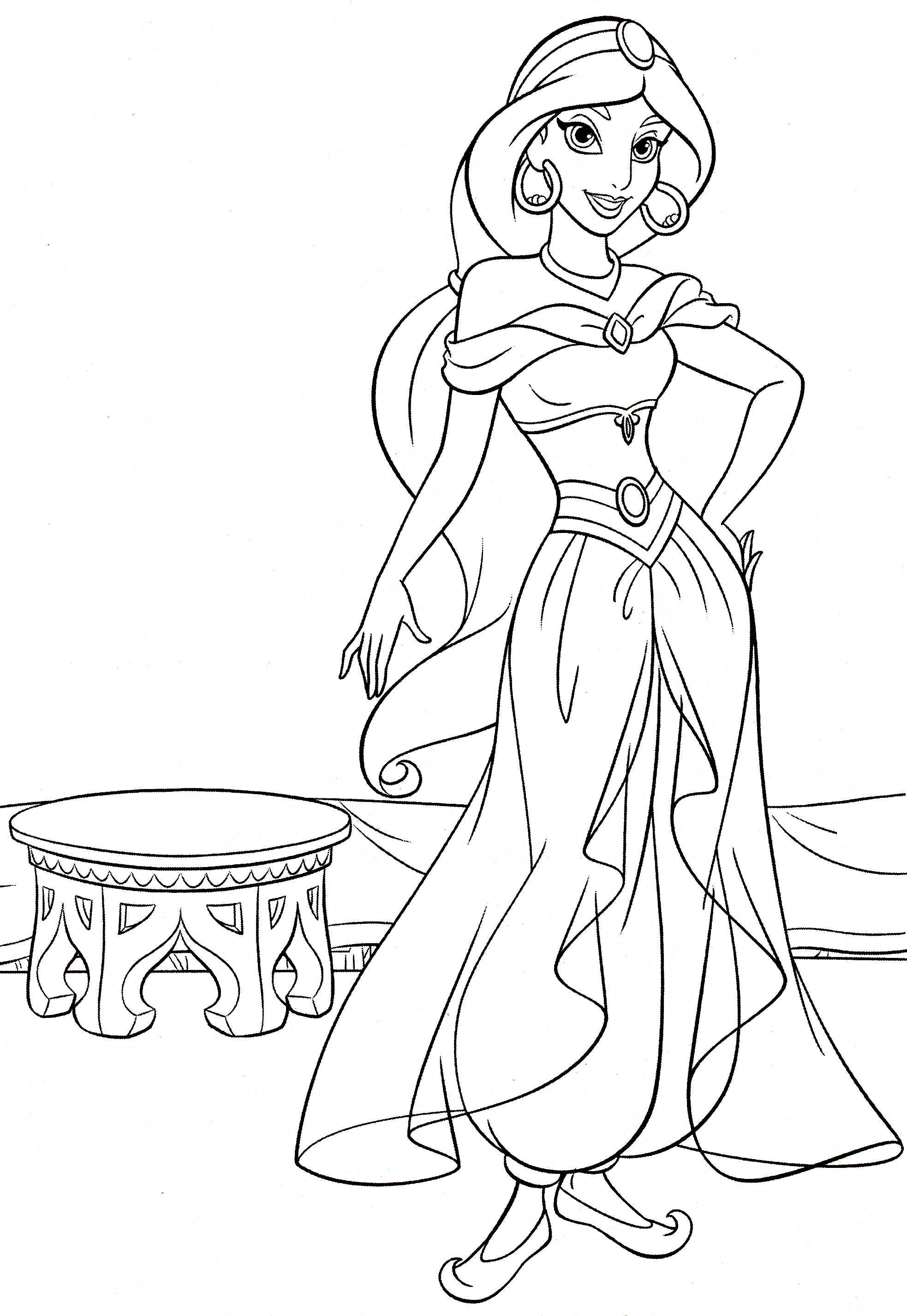 1966x2852 Inspiration Jasmine Coloring Pages Printable Jasmine Coloring