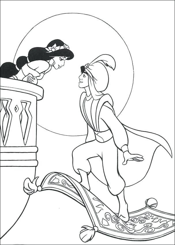 607x850 Princess Jasmine Coloring Pages Princess Jasmine Coloring Pages