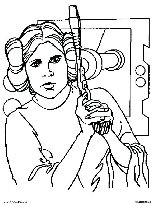 620x808 Princess Leia Coloring Page