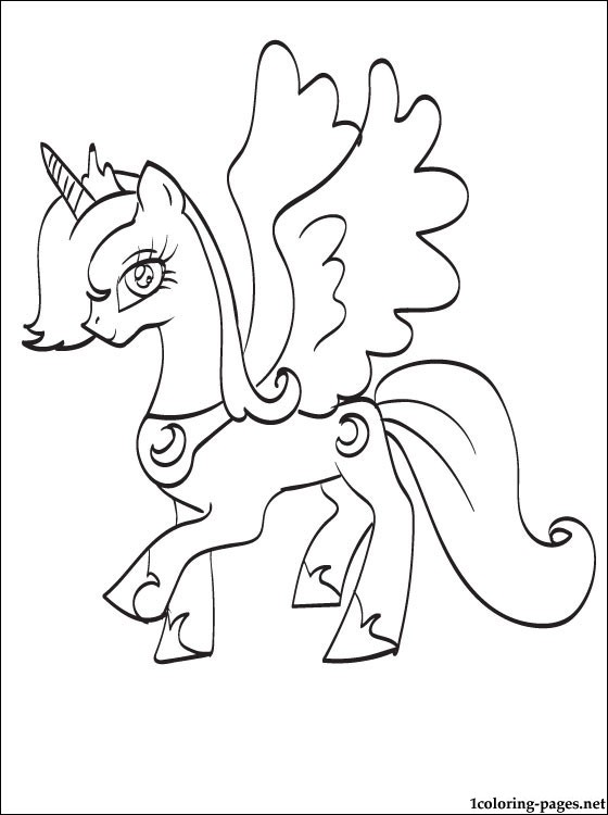 560x750 Princess Luna Coloring Page Coloring Pages