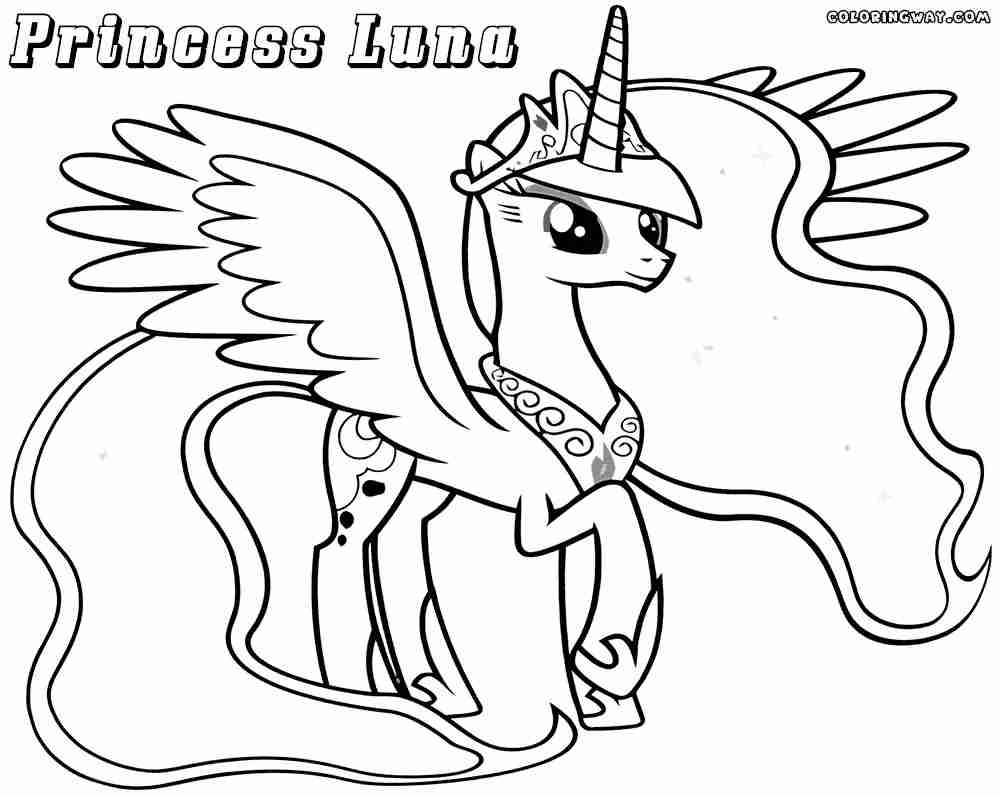 1000x794 Simplified Princess Luna Coloring Page Pages T
