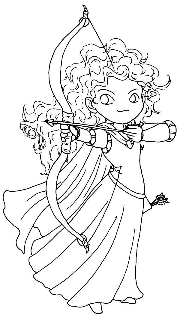 600x1060 Chibi Brave Princess Merida Coloring Pages Color Luna