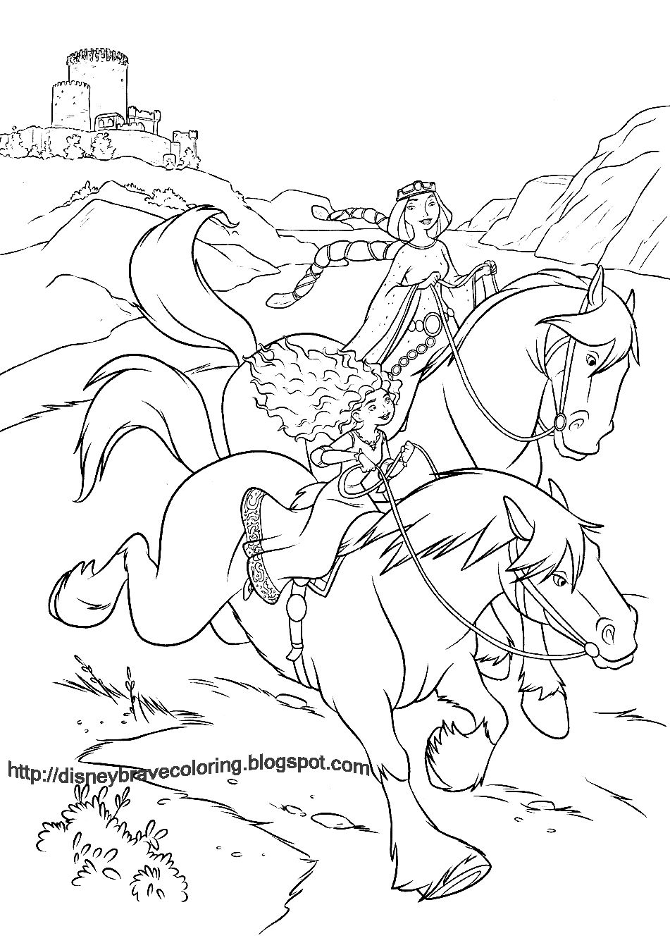 951x1338 Free, Printable Merida Coloring Pages, Merida Activity Sheets