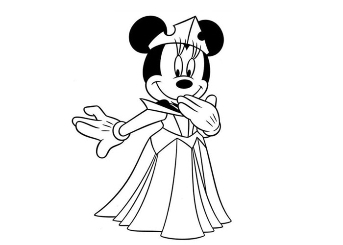 Princess Minnie Mouse Coloring Pages at GetDrawings | Free download