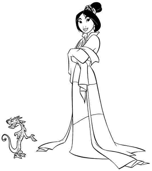 533x600 Free Colouring Pages Disney Princess Mulan For Girls Boys Has