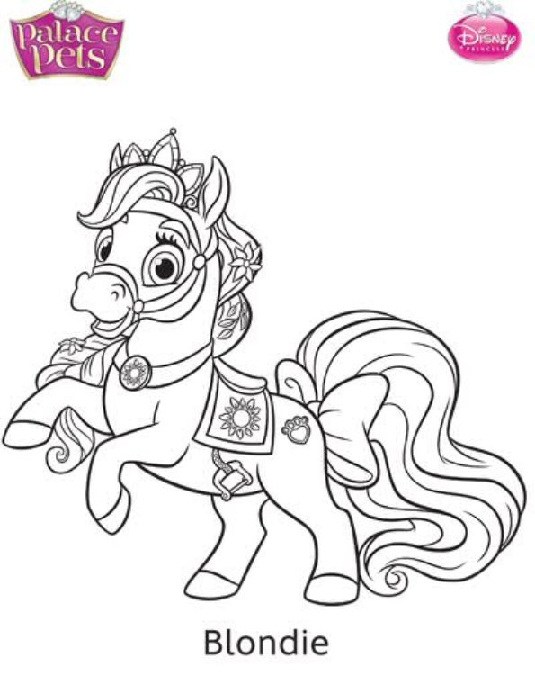 595x751 Kids N Coloring Pages Of Princess Palace Pets