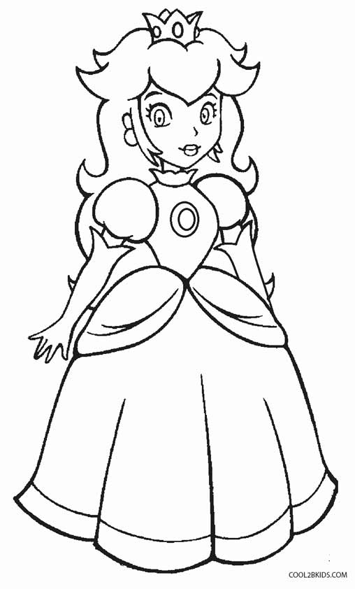 508x842 Printable Princess Peach Coloring Pages For Kids