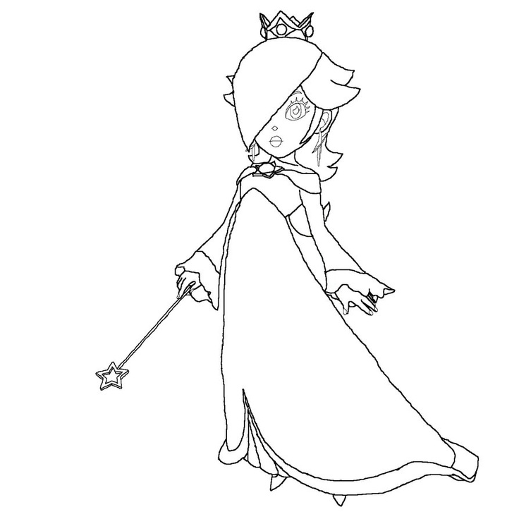 736x736 Princesa Rosalina Para Colorear