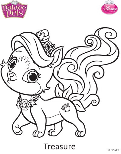 400x509 Princess Palace Pets Treasure Coloring Page