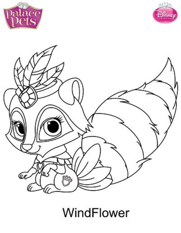 595x768 Princess Pets Coloring Pages